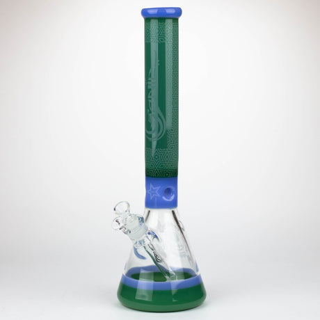 Genie | 17" sandblasted artwork tube 7 mm glass water bong [GB21006]