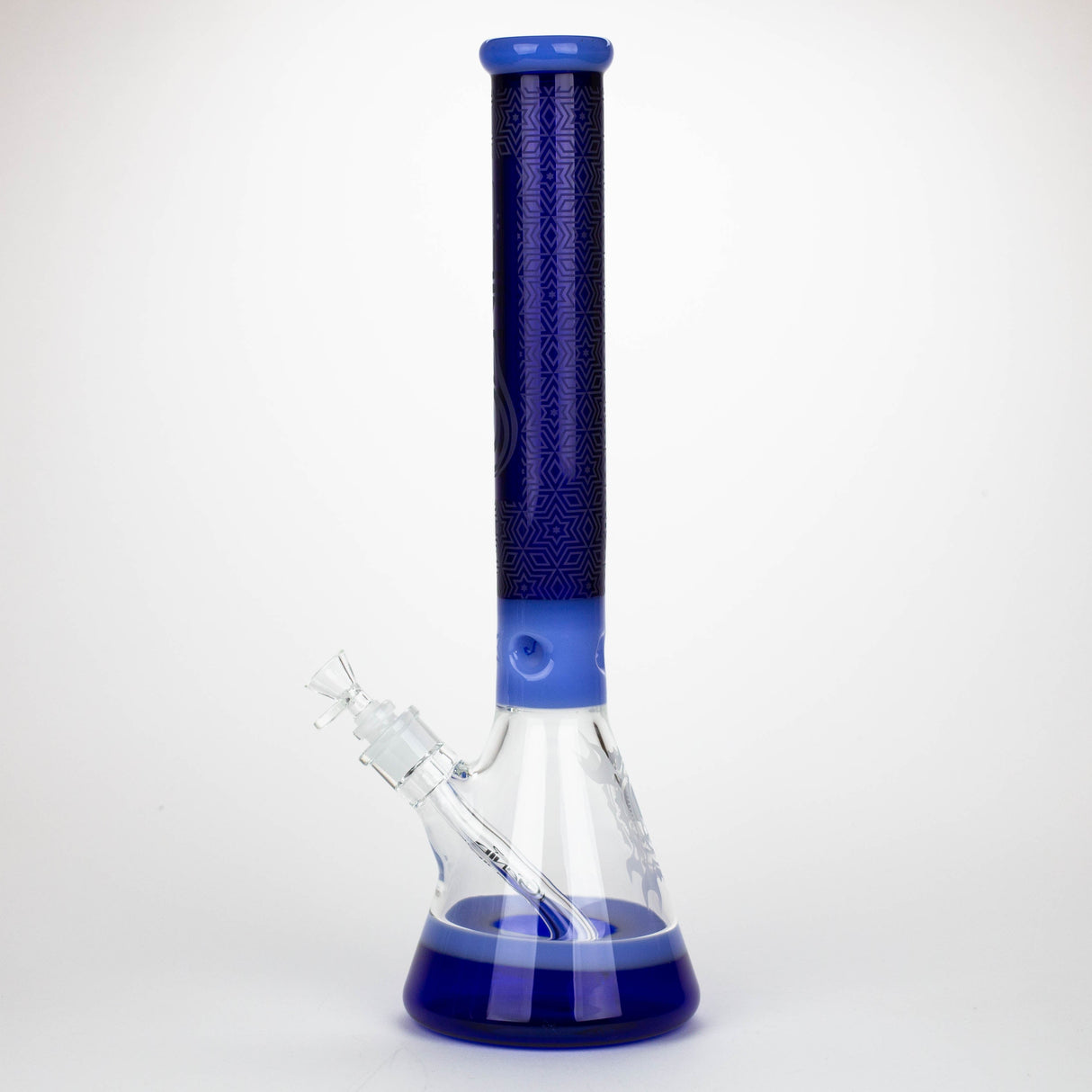 Genie | 17" sandblasted artwork tube 7 mm glass water bong [GB21006]