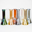 8" Solid Color Electroplate Glass Beaker Bong [BH107x] Glass Bong 777 Smoke
