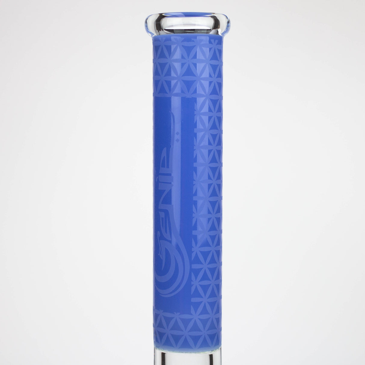 Genie | 17" sandblasted artwork tube 7 mm glass water bong [GB21005]