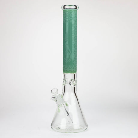 Genie | 17" sandblasted artwork tube 7 mm glass water bong [GB21005]