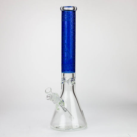 Genie | 17" sandblasted artwork tube 7 mm glass water bong [GB21005]