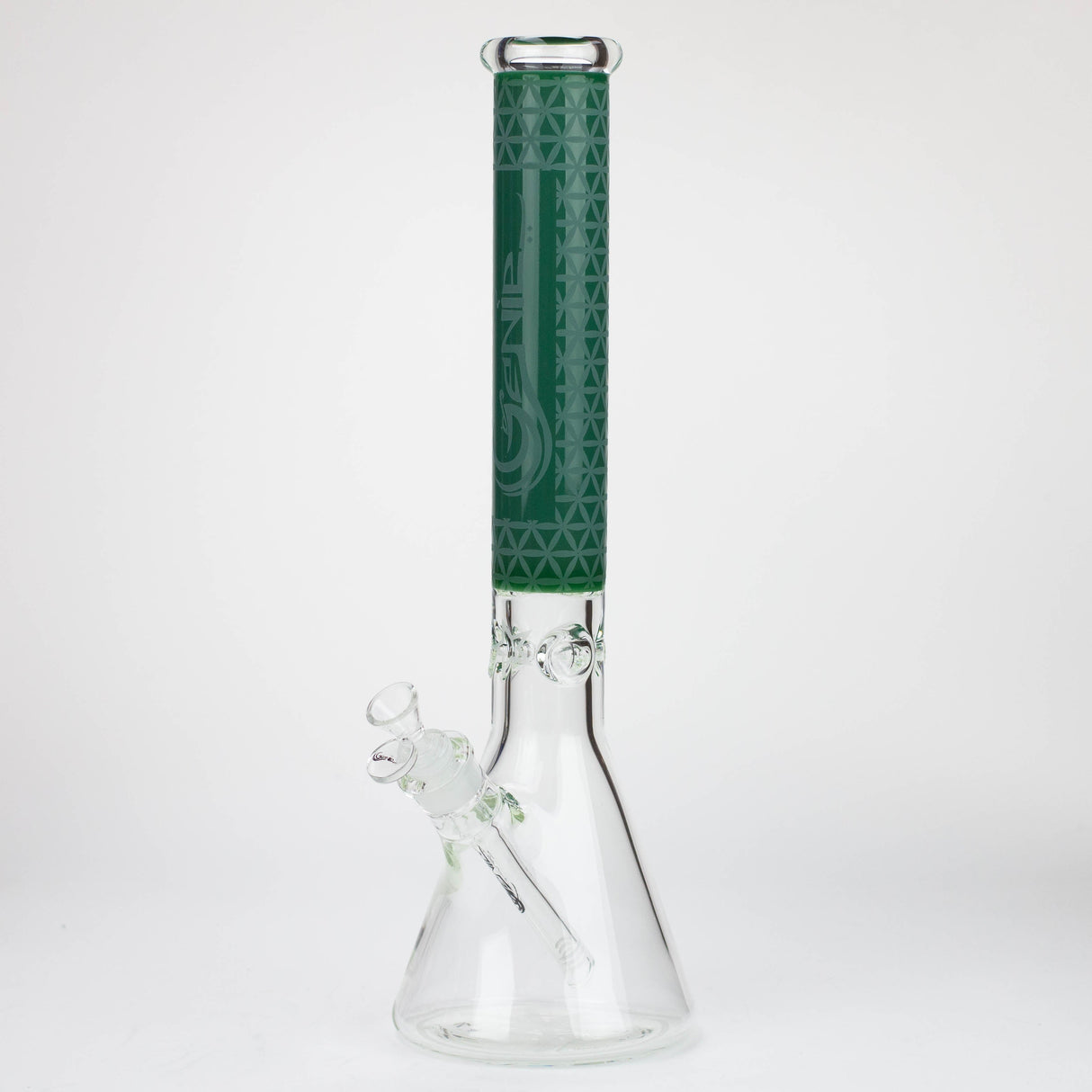 Genie | 17" sandblasted artwork tube 7 mm glass water bong [GB21005]