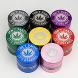 Heavy Duty Large "Don't Panic It's Organic" 4 Parts Weed Grinder Engraved in Canada Design #1