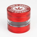 Heavy Duty Large "Don't Panic It's Organic" 4 Parts Weed Grinder Engraved in Canada Design #1