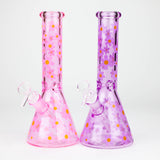 10" Color Glass Bong With Daisy Design [WP 061]