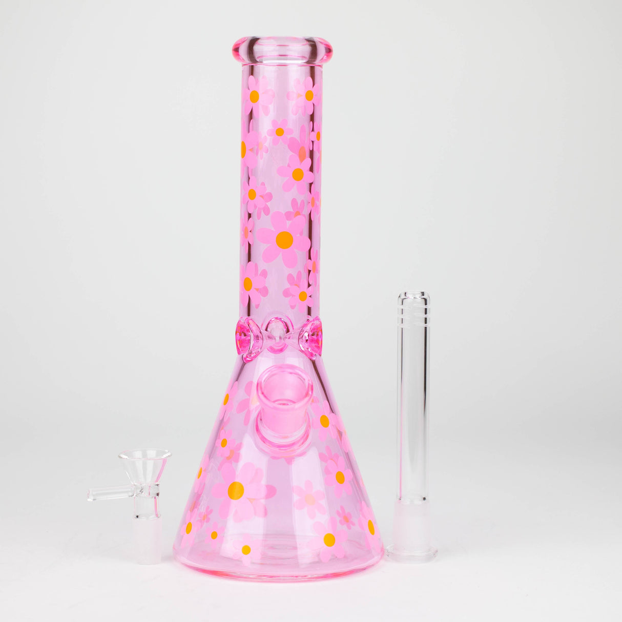 10" Color Glass Bong With Daisy Design [WP 061]