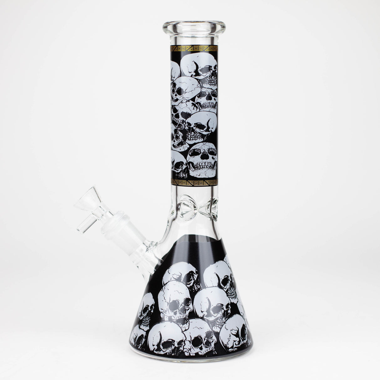 10" Glass Bong With Skull Design [WP 131]