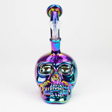 7" Skull shape Eletroplate Glass Bong [WP 045]