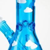 10" Glass Bong With Cloud Design [WP-136]