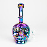 7" Skull shape Eletroplate Glass Bong [WP 045]