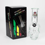 6" Mini Skull base soft glass water bong  [BS11]