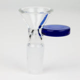 Glass bowl with  color round handle for 14 mm Pack of 3