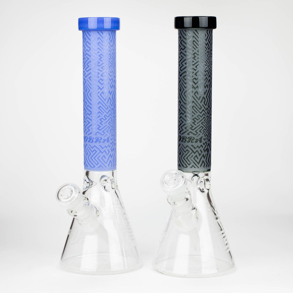 COBRA | 15" sandblasted artwork tube 7 mm glass water bong [YK04]