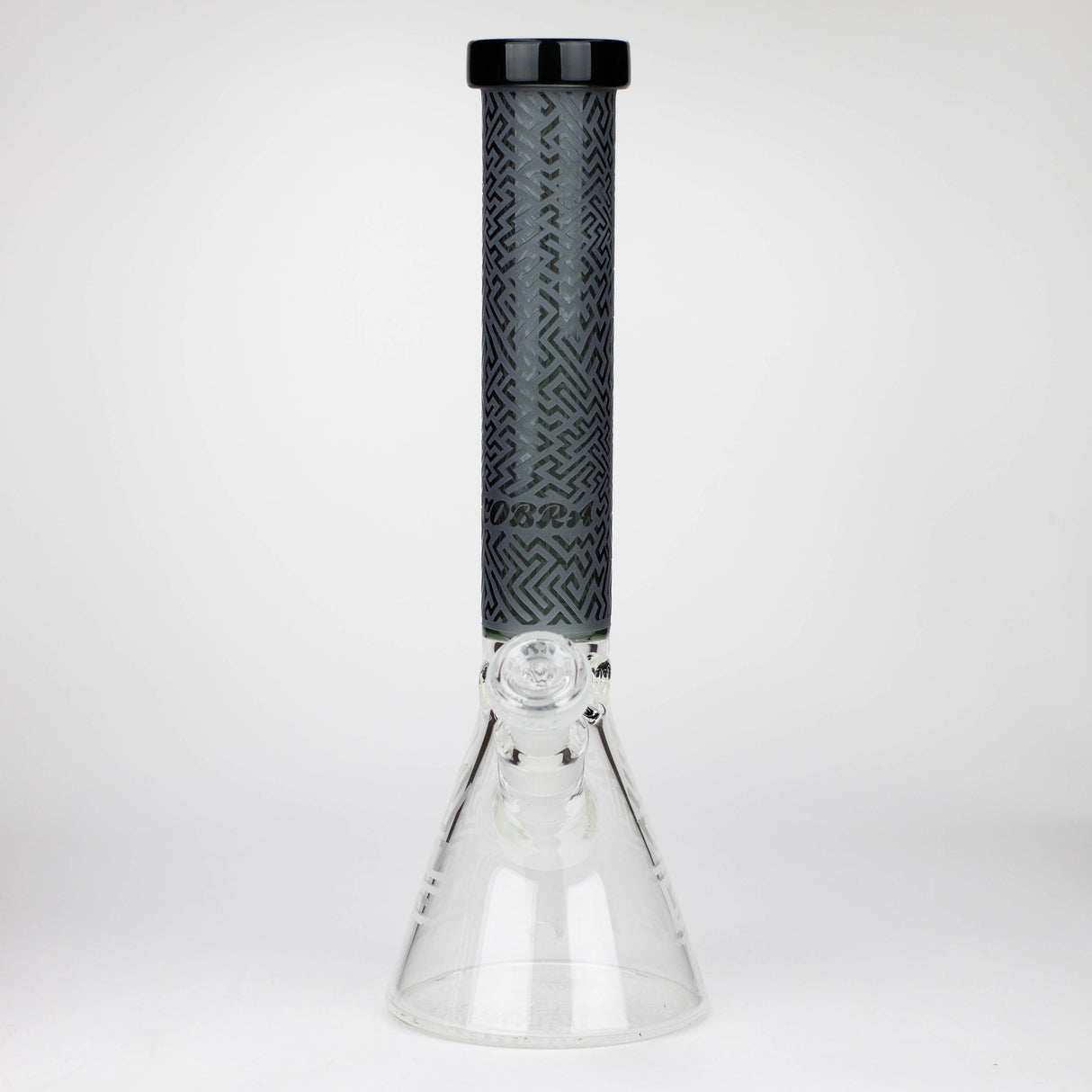 COBRA | 15" sandblasted artwork tube 7 mm glass water bong [YK04]