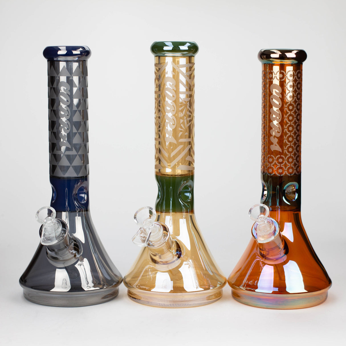 COBRA | 13" Eletroplate 7 mm Glass Beaker Bong [LL1026]