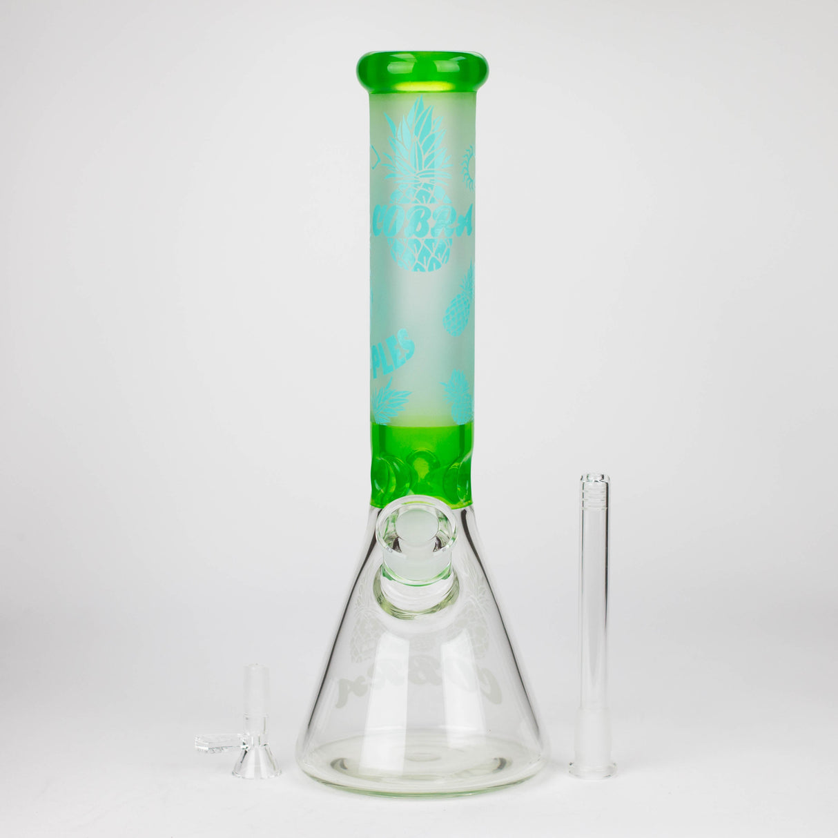 COBRA | 13.5" sandblasted pineapple 7 mm glass bong [LL023]