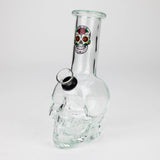 6" Mini Skull base soft glass water bong  [BS11]