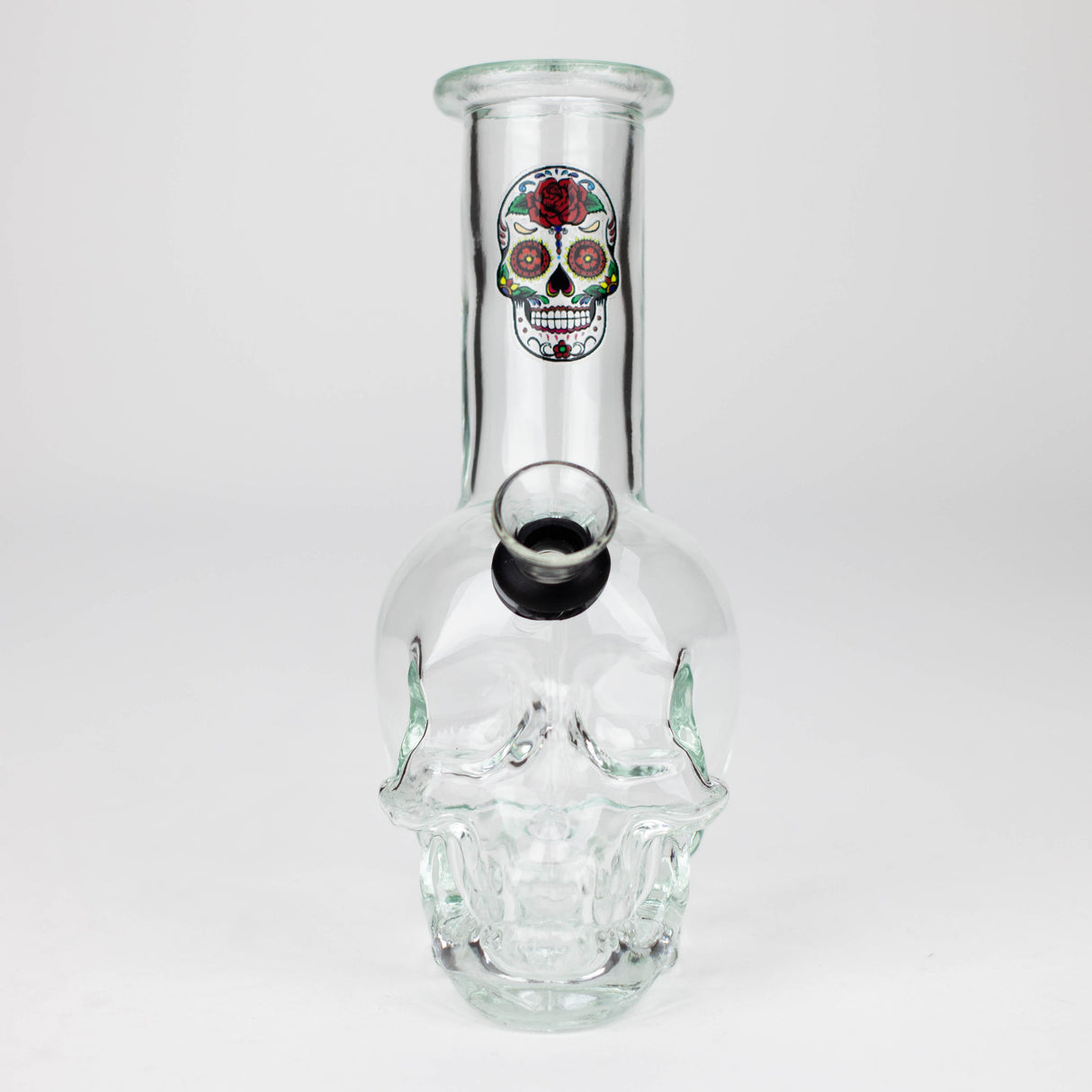 6" Mini Skull base soft glass water bong  [BS11]