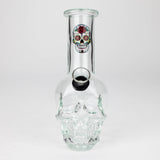 6" Mini Skull base soft glass water bong  [BS11]