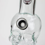 6" Mini Skull base soft glass water bong  [BS11]