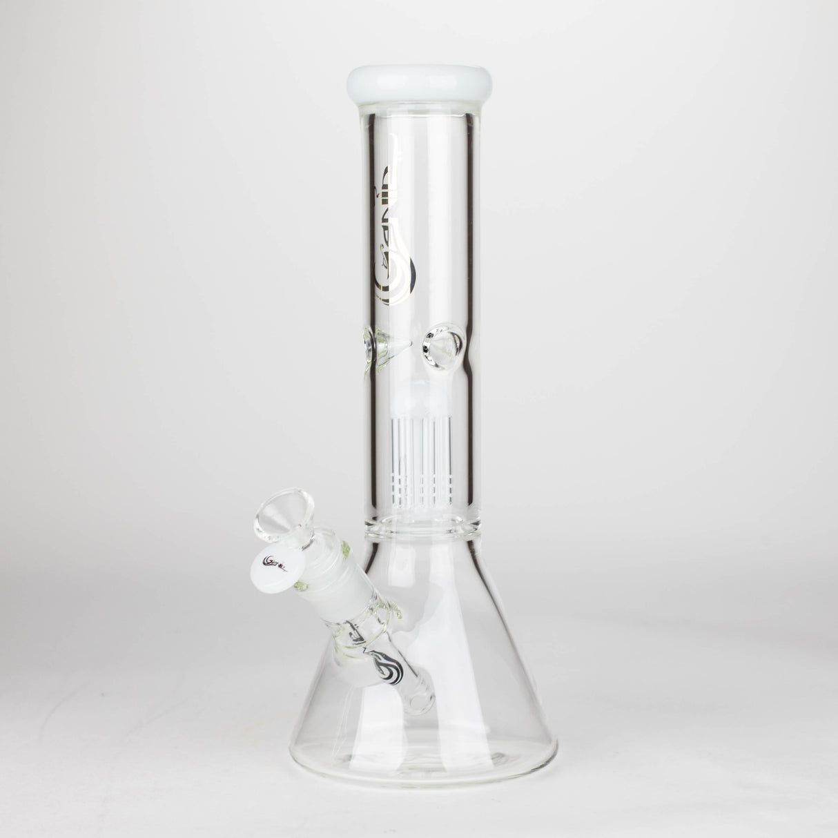 Genie | 12" Genie-Tree arms color accented glass water bong [NSP104] Glass Bong ONE White