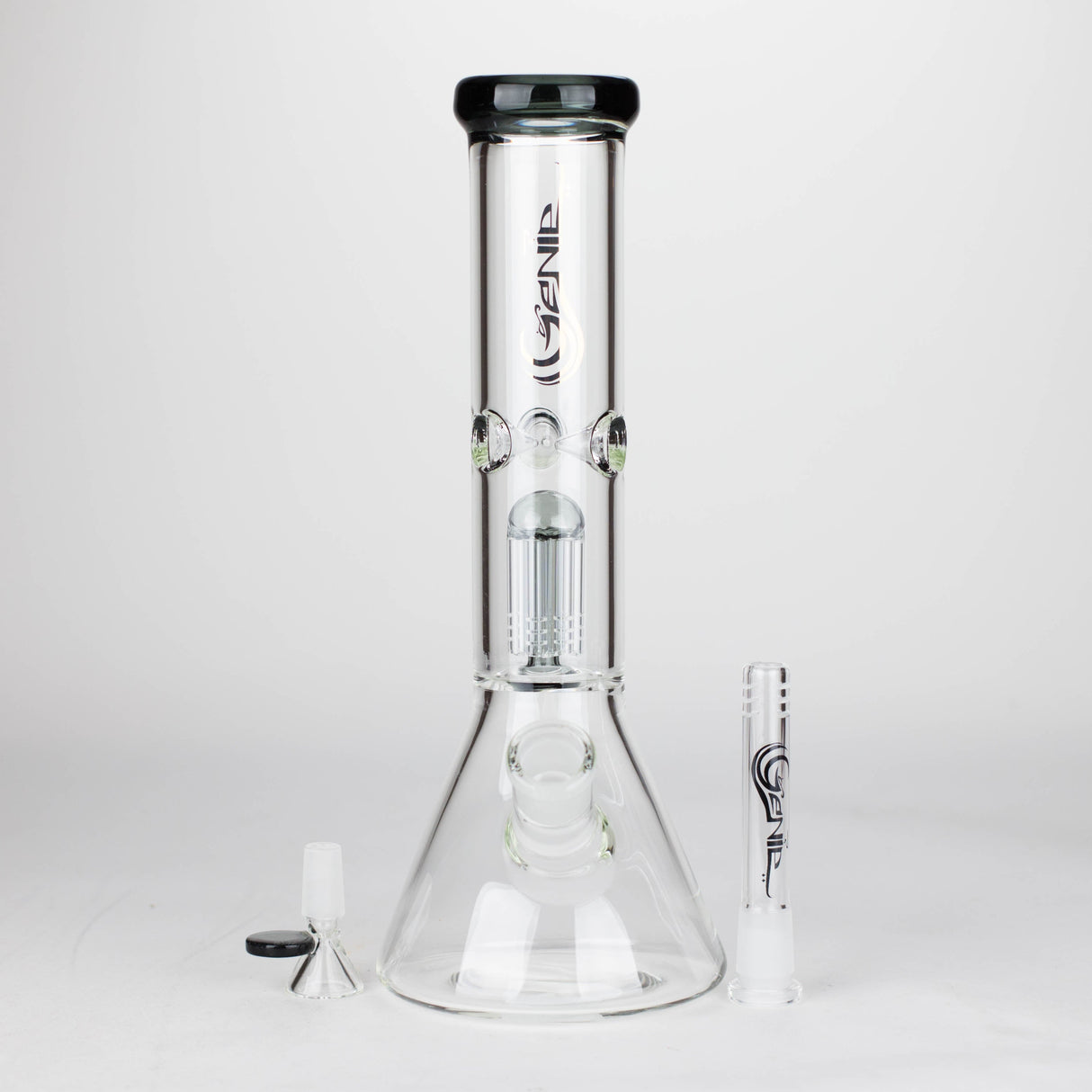 [6 Pack Bundle] Genie | 12" Genie-Tree arms color accented glass water bong [NSP104] Glass Bong ONE