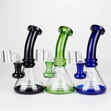 7"  2-in-1 Color accented Rig with perc (Banger and Bowl Included)