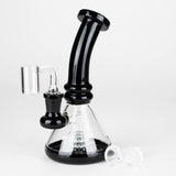 7"  2-in-1 Color accented Rig with perc (Banger and Bowl Included)