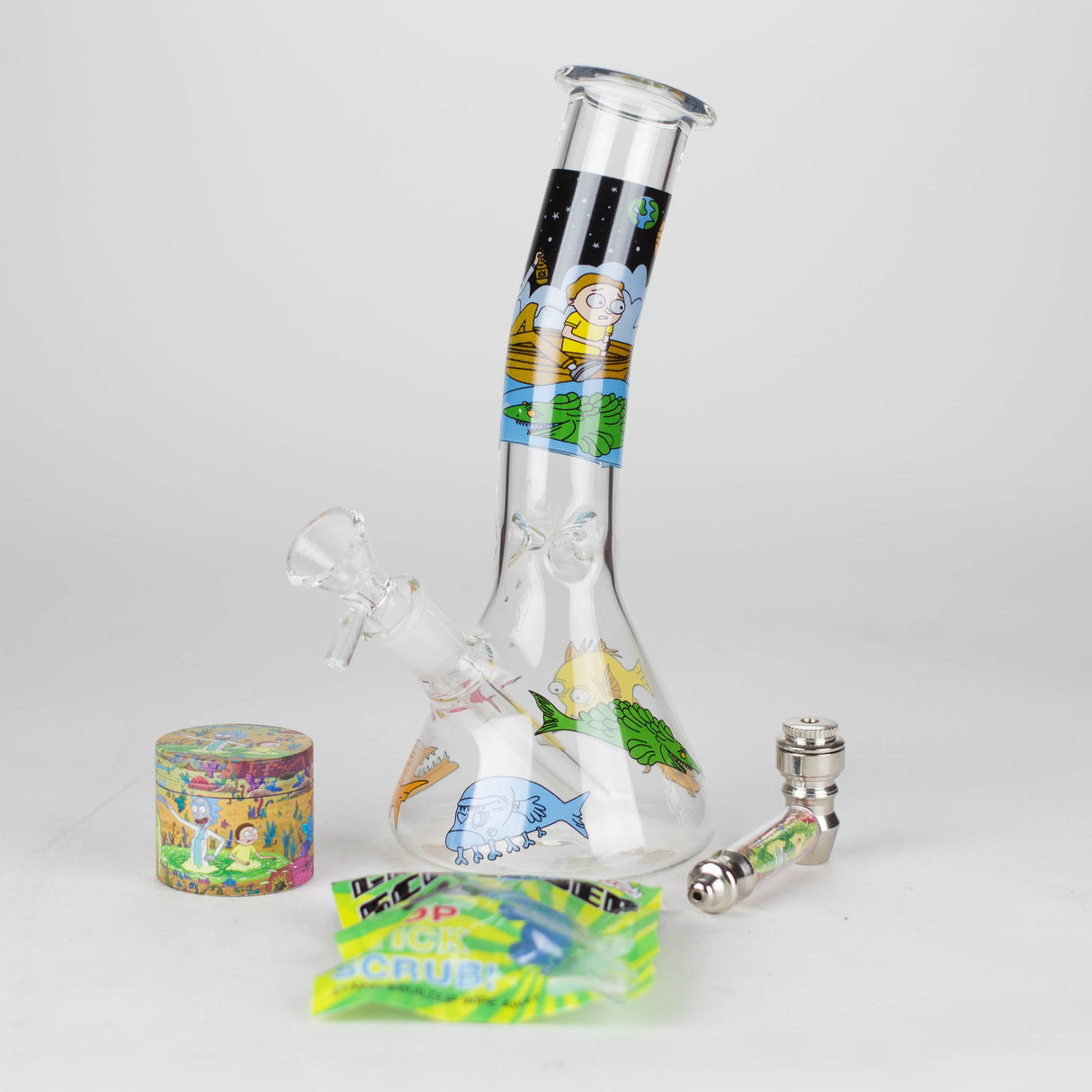 4-in-1 Smoke Sets With Rm Design Beaker Bong 777 Smoke