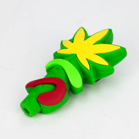 3" 710  marijuana leaf hand pipe-Assorted [H303]