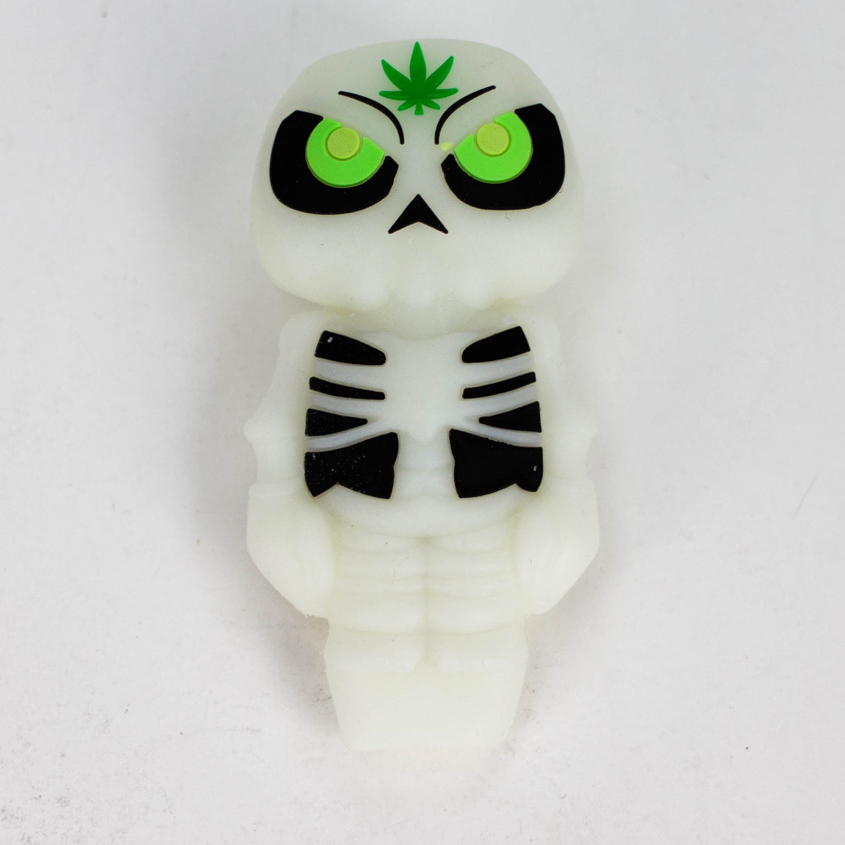 3.5" Skull Silicone hand Pipe with glow [H288G]