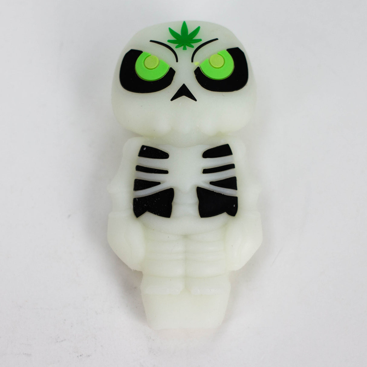 3.5" Skull Silicone hand Pipe with glow [H288G]