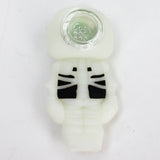 3.5" Skull Silicone hand Pipe with glow [H288G]