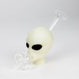 4" Alien hand pipe glow in the dark [H279G]