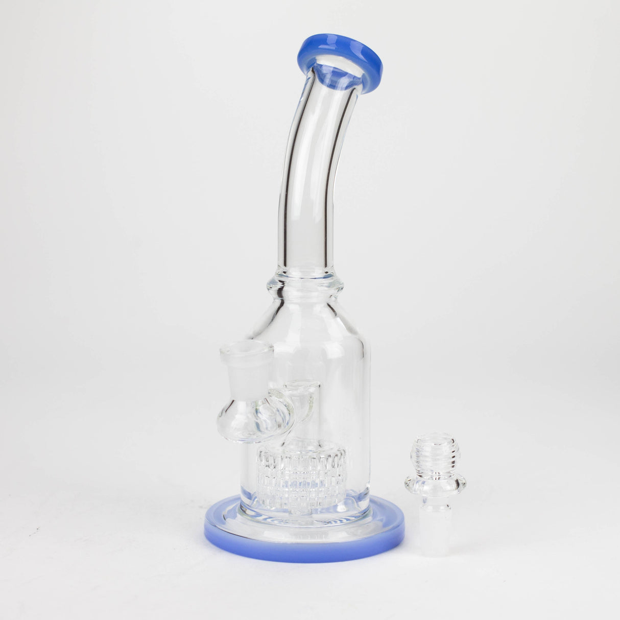 9" bent neck bubbler with tier diffuser [Color Assorted]