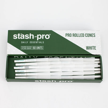 Stash-Pro |  Bleached (White) Pro rolled Cones