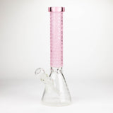 COBRA | 14" sandblasted geometric graphic 7 mm glass bong [YY02]