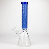 COBRA | 14" sandblasted geometric graphic 7 mm glass bong [YY01]