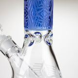 COBRA | 14" sandblasted geometric graphic 7 mm glass bong [YY01]