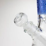 COBRA | 14" sandblasted geometric graphic 7 mm glass bong [YY01]