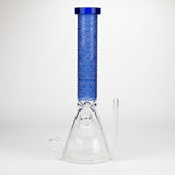 COBRA | 14" sandblasted geometric graphic 7 mm glass bong [YY01]