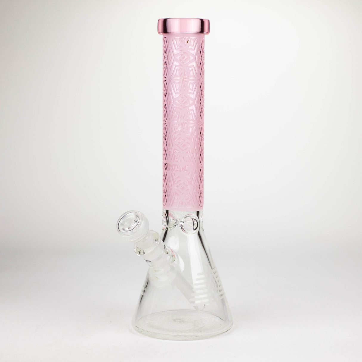 COBRA | 14" sandblasted geometric graphic 7 mm glass bong [YY01]