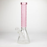 COBRA | 14" sandblasted geometric graphic 7 mm glass bong [YY01]