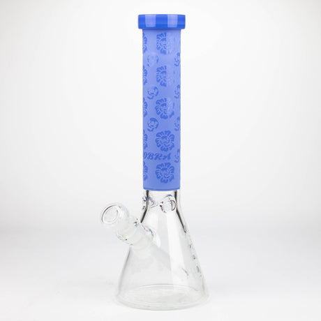 COBRA | 14" sandblasted geometric graphic 7 mm glass bong [YK07]