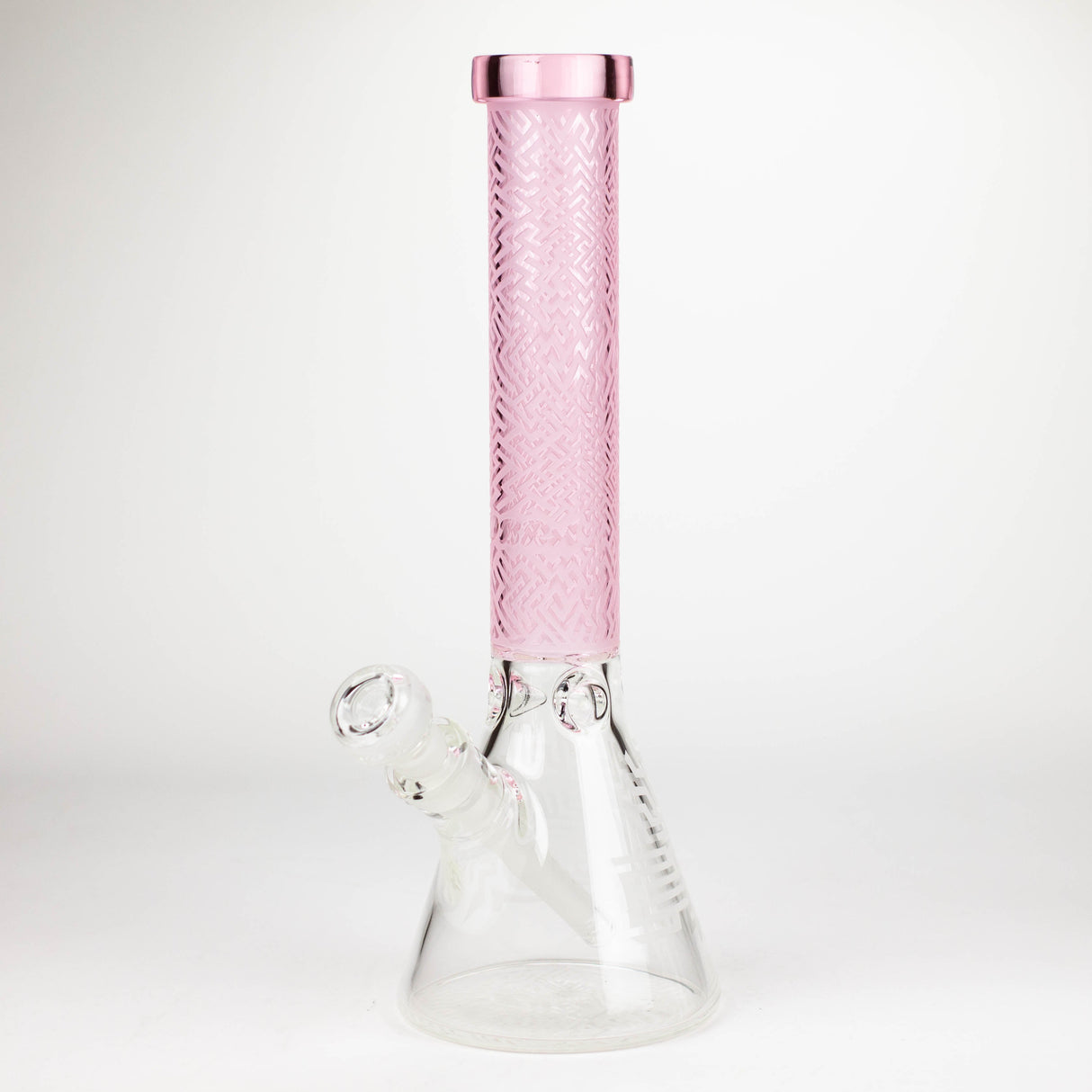 COBRA | 14" sandblasted geometric graphic 7 mm glass bong [YY04]