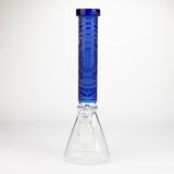 COBRA | 14" sandblasted geometric graphic 7 mm glass bong [YY03]