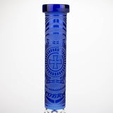 COBRA | 14" sandblasted geometric graphic 7 mm glass bong [YY03]