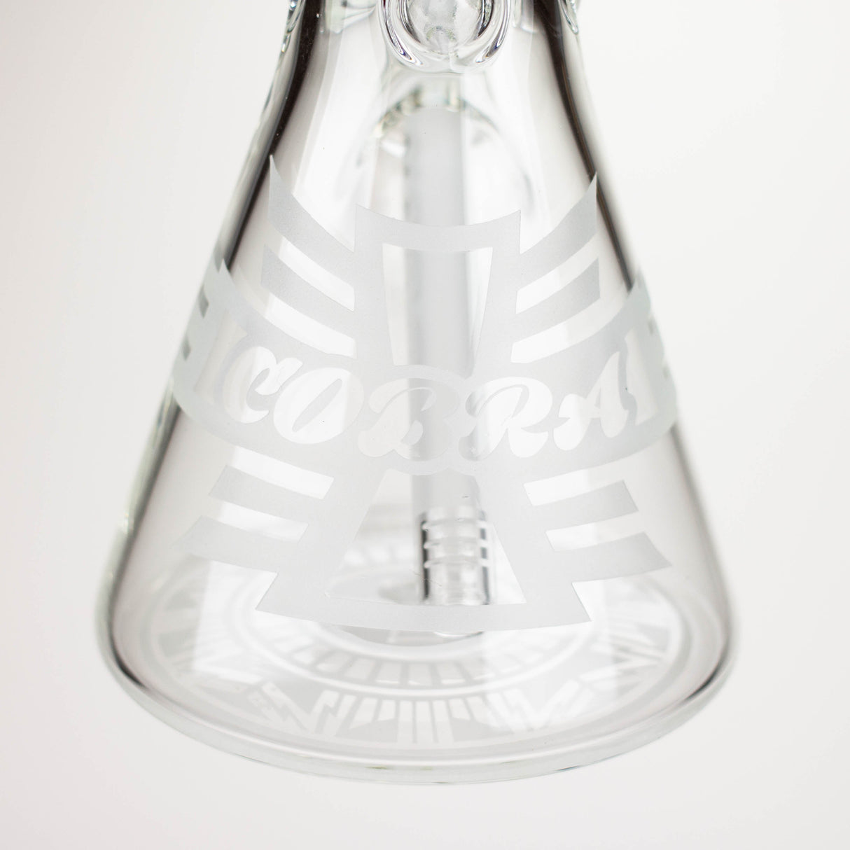 COBRA | 14" sandblasted geometric graphic 7 mm glass bong [YY03]