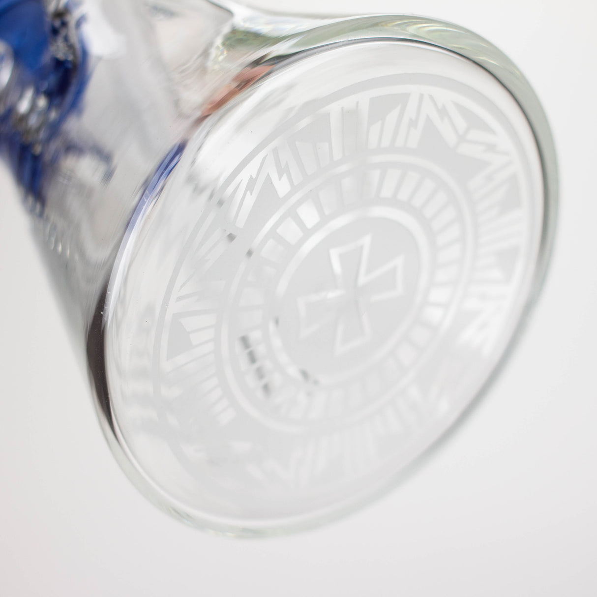 COBRA | 14" sandblasted geometric graphic 7 mm glass bong [YY03]